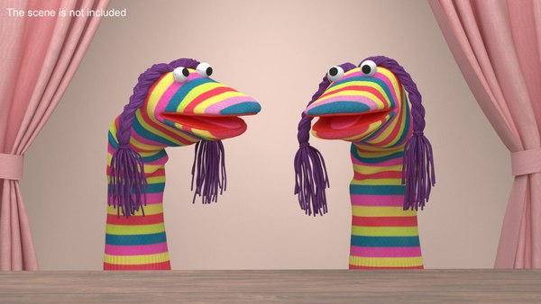 modelo 3d Colección de personajes de marionetas de mano - TurboSquid ...