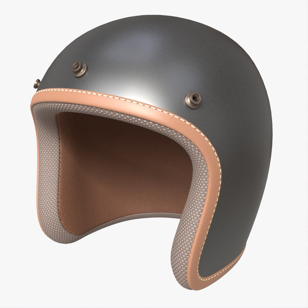 Open Face Vintage Scooter Helmet 3D TurboSquid 2073669