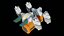 Nave espacial de carga de dibujos animados Lowpoly 03 PBR aparejado modelo 3d