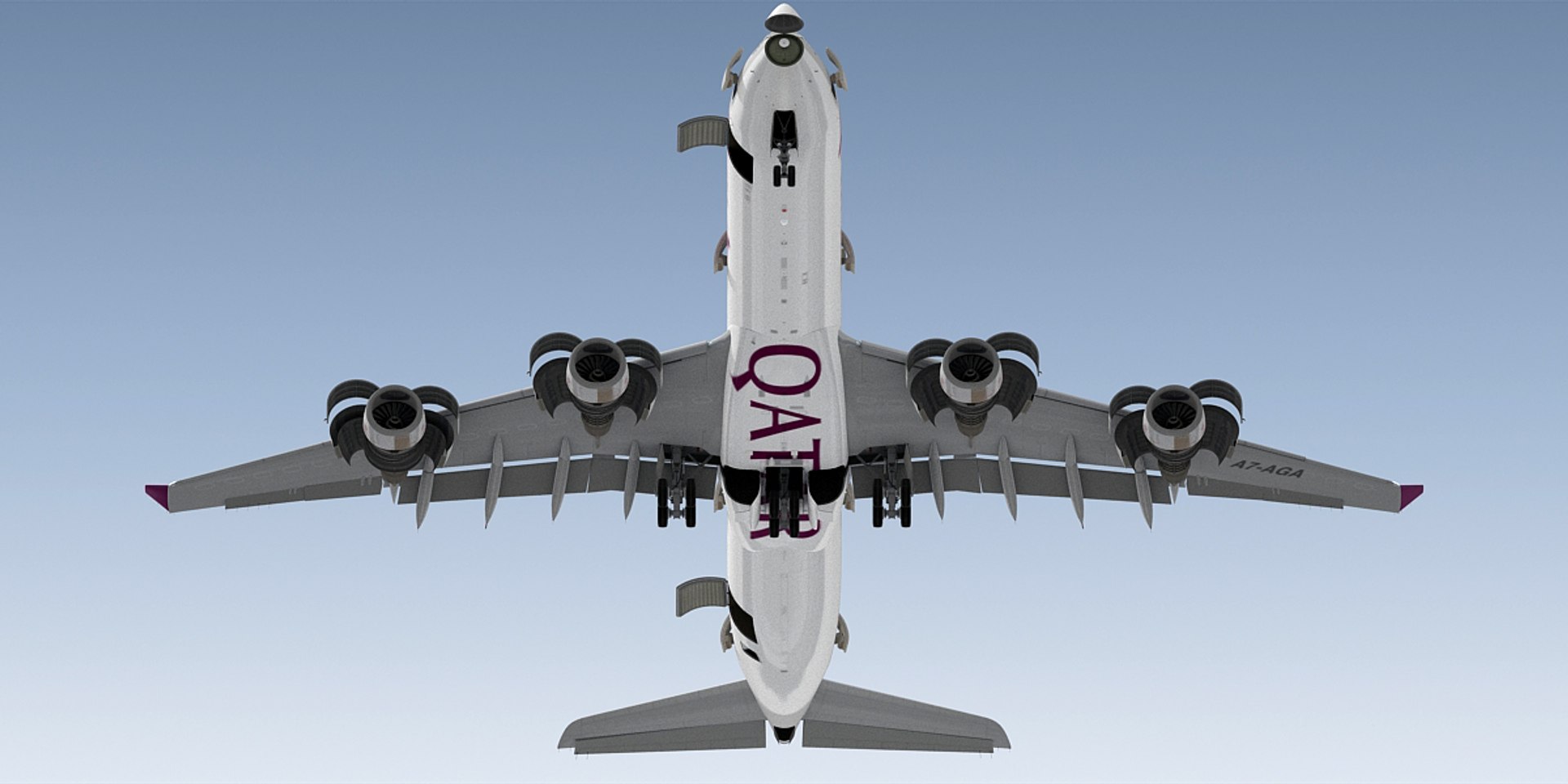 Airbus A340-600 Plane Qatar 3d C4d