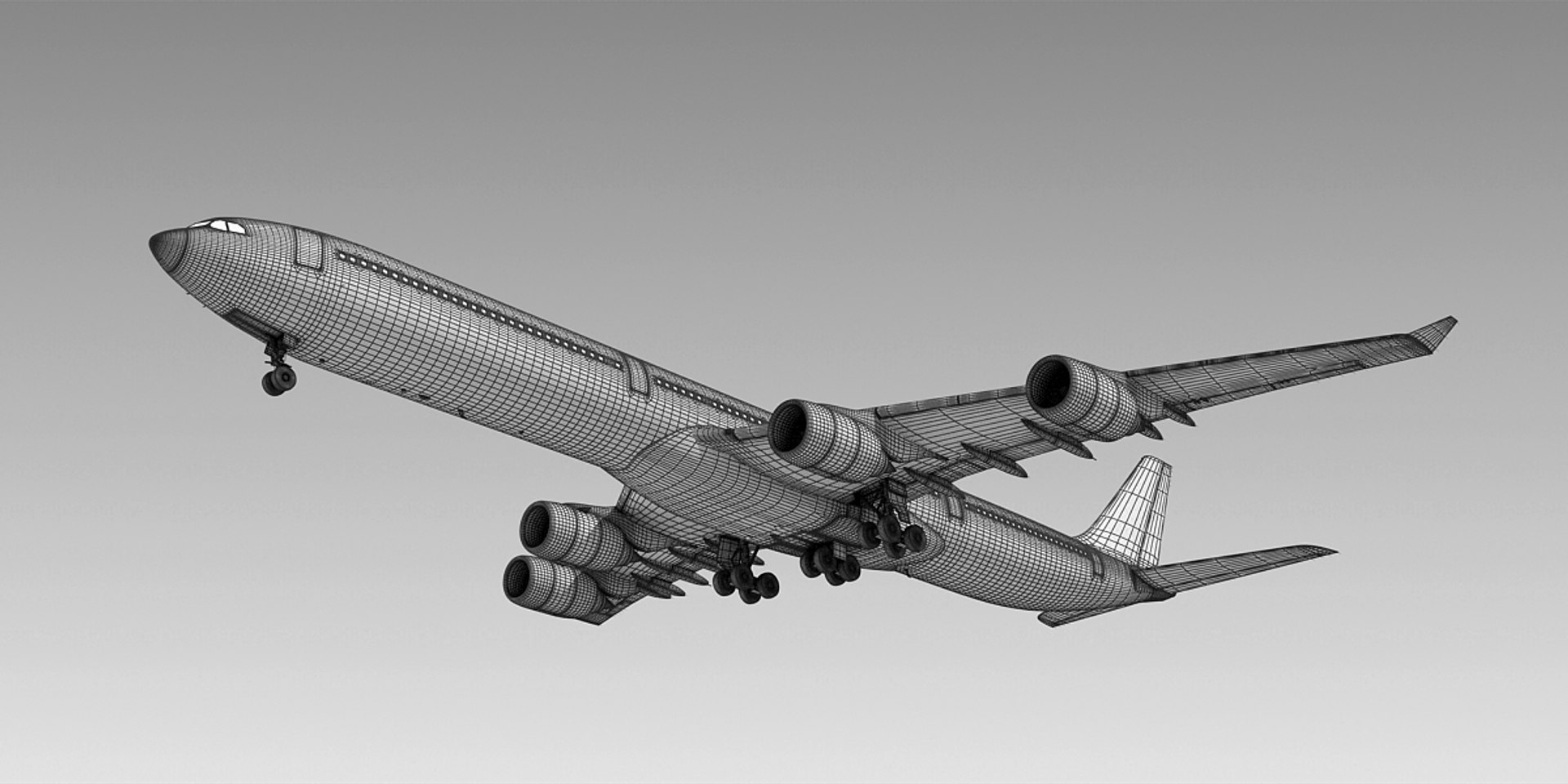 Airbus A340-600 Plane Qatar 3d C4d