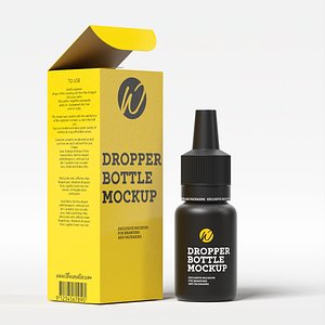 Dropper Bottle Mockup 25 3D model