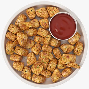 3D Fried Chicken Bites