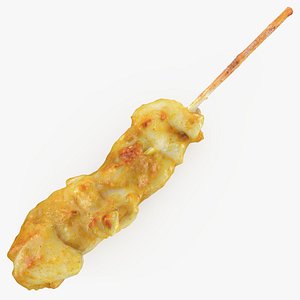 Chicken Satay 01 3D