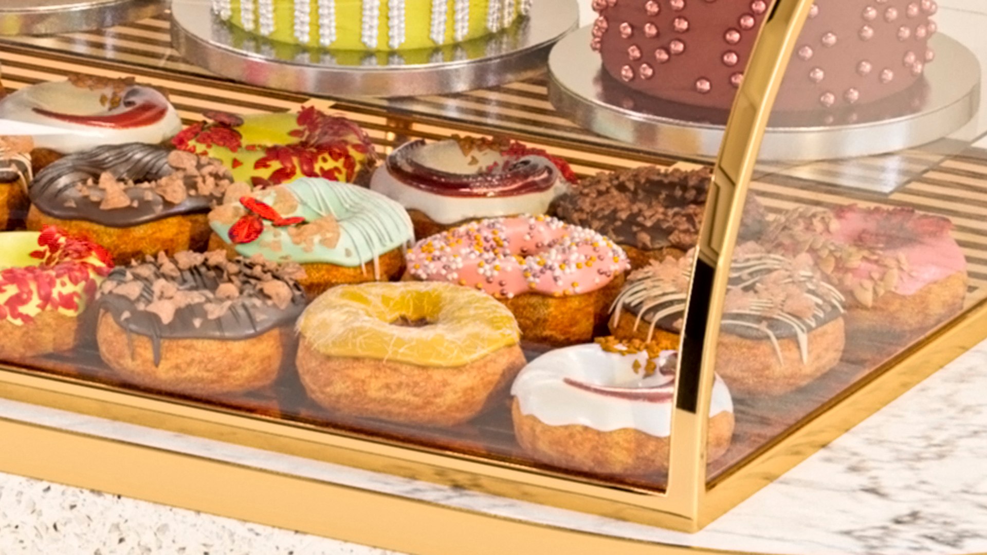Showcase with sweets 3D model - TurboSquid 2052774