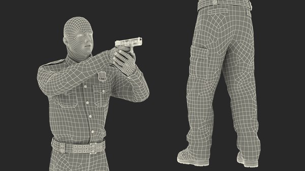 Nypd cop aiming ny 3D model - TurboSquid 1494220