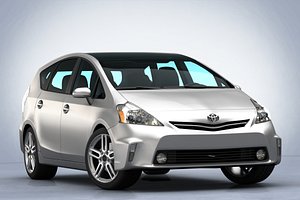 3D toyota prius 2011 car model