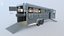 Gooseneck Horse Trailer Rigged Midpoly Worn