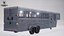 Gooseneck Horse Trailer Rigged Midpoly Worn