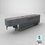 Gooseneck Horse Trailer Rigged Midpoly Worn