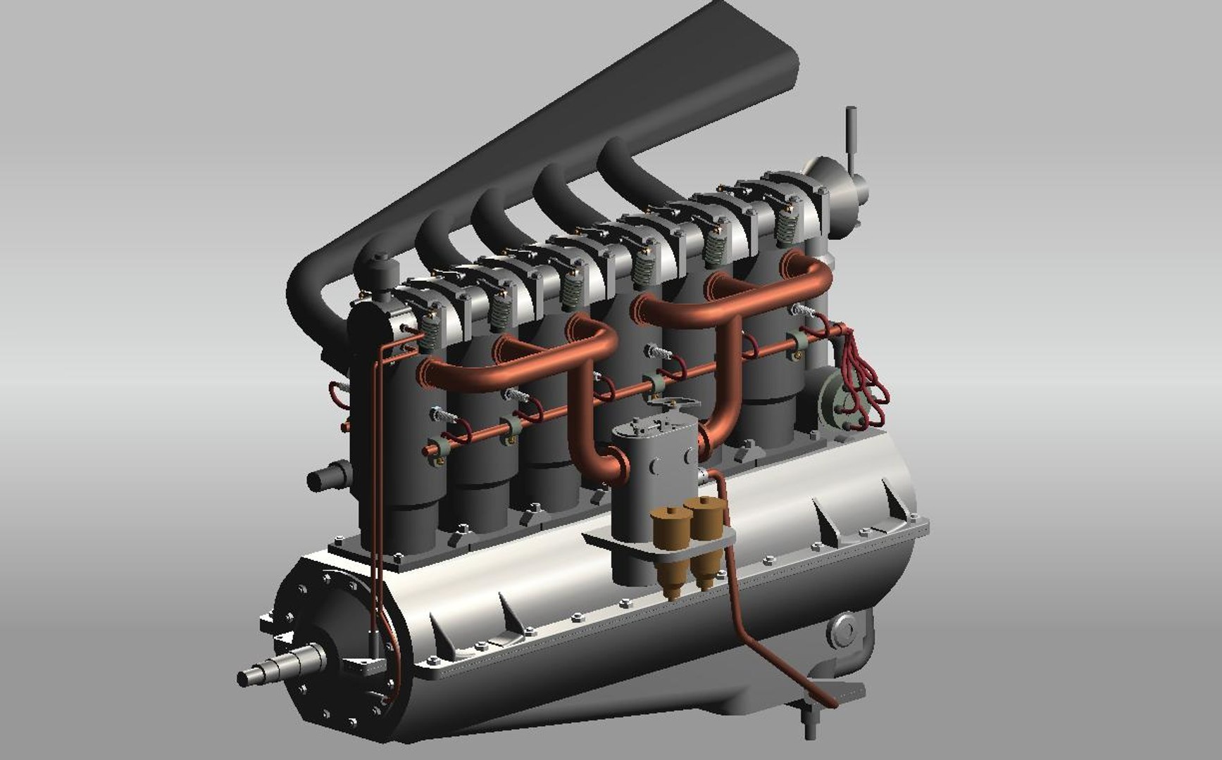 3d Model Ww1 Engine