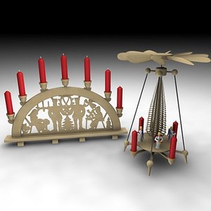 3d model christmas pyramid schwibbogen