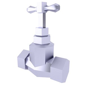 3D model Stop Valve Game Low 4