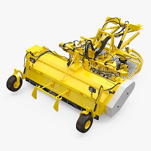 Beet Harvester Tool Yellow 3D model