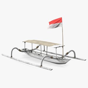 Bali Traditional Boat Jukung White