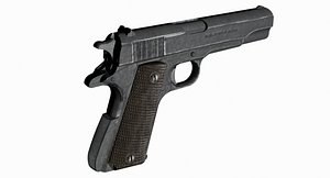 3D pistol 1911 1 4 model
