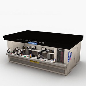 currency exchange store 3D model