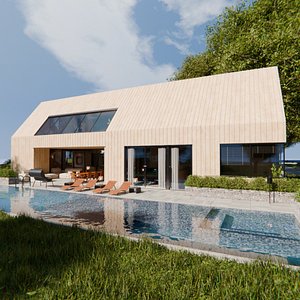 3D 2026 Modern Modular House 6 for Blender Eevee and Cycles model