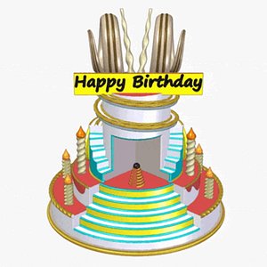 Birthday Cake 3D model