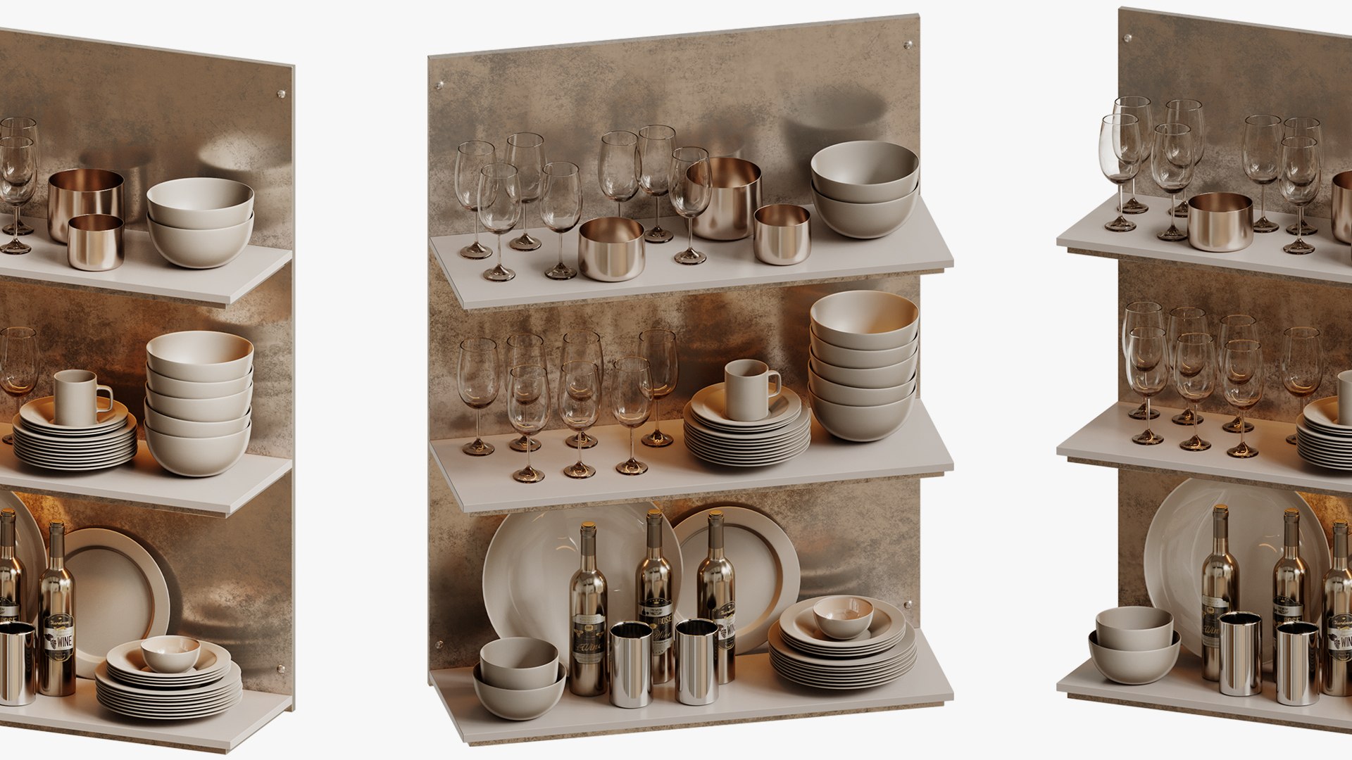 Decorative Set Of Dishes For The Kitchen 04 3D Model - TurboSquid 2226335