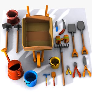 Cartoon Garden Tool Collection