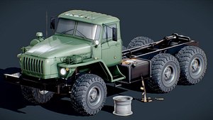 3D model ural military truck russian