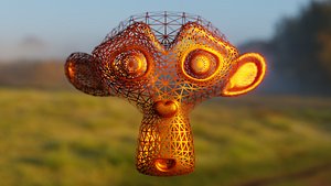 3D Procedural Wireframe material