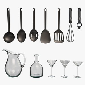 Kitchen Ware Collection 002 - Crystal and Serving Spoon