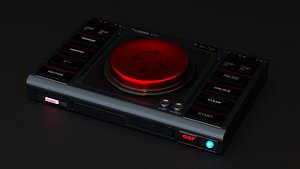 3D Sci-Fi Red Button Ver3