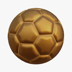 3D Bronze Soccer Ball model