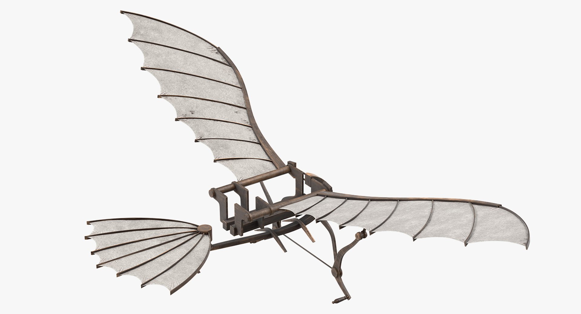 Leonardo da Vinci Glider 3D model preview