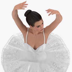 Ballet Dancer in Tutu Outfit Rigged for Cinema 4D