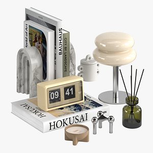 3D model Decorative set Mid century modern style