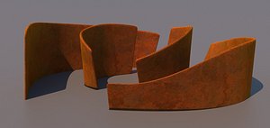 Copper curves sculptur