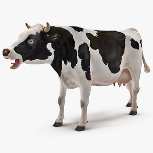 cow mooing farm animal 3D model