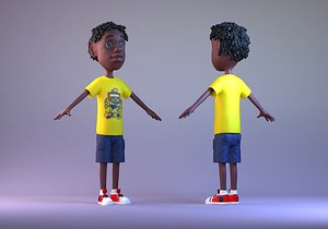 black boy hip-hop young 3D model