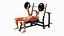 Anatomy Male Muscular System Bench Press Animated Rigged for Cinema 4D