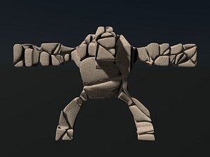 3D Stone man 25S02 model