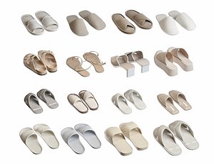 Slippers Slides Sandals Shoes Collection 3D