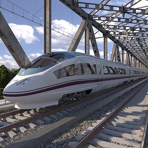 High-speed Electric Train Siemens Velaro AVE Renfe Spain