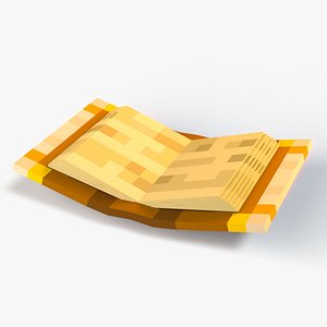 3D Minecraft Book Rig model
