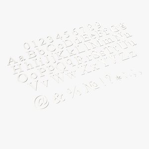 Alphabet porcelain 5 3D model