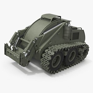 Tracked Unmanned Engineering Platform Chassis Military Green