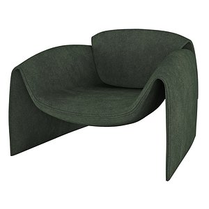 3D Homary Modern Green Accent Chair Velvet Upholstered Chair for Living Room model