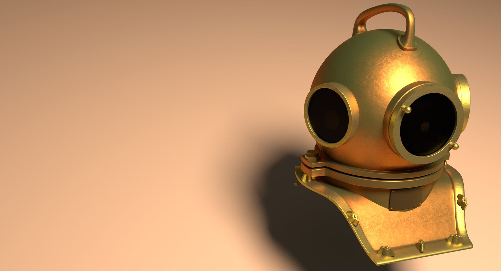 3D vintage diving helmet model TurboSquid 1197063