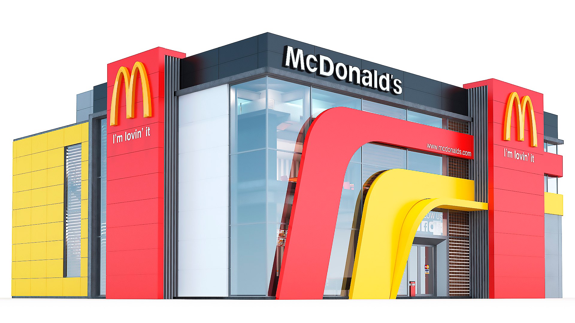 modelo 3d Restaurante McDonalds 3 - TurboSquid 1091969, image size:1920x1080