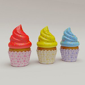 cupcake modeled 3d model