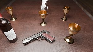 GameReady Colt M1911 Pistol  Optimized PBR Rigged