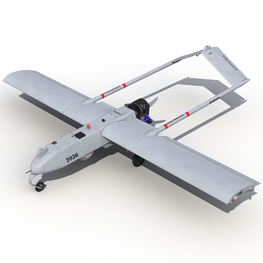 AAI RQ 7 Shadow UAV Rigged 3D Model preview