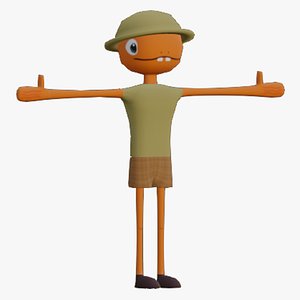 Animated and Rigged Explorer Character 3D